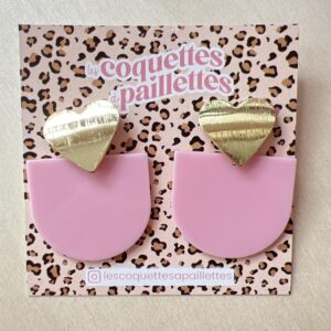 Boucles d’oreilles Candy rose